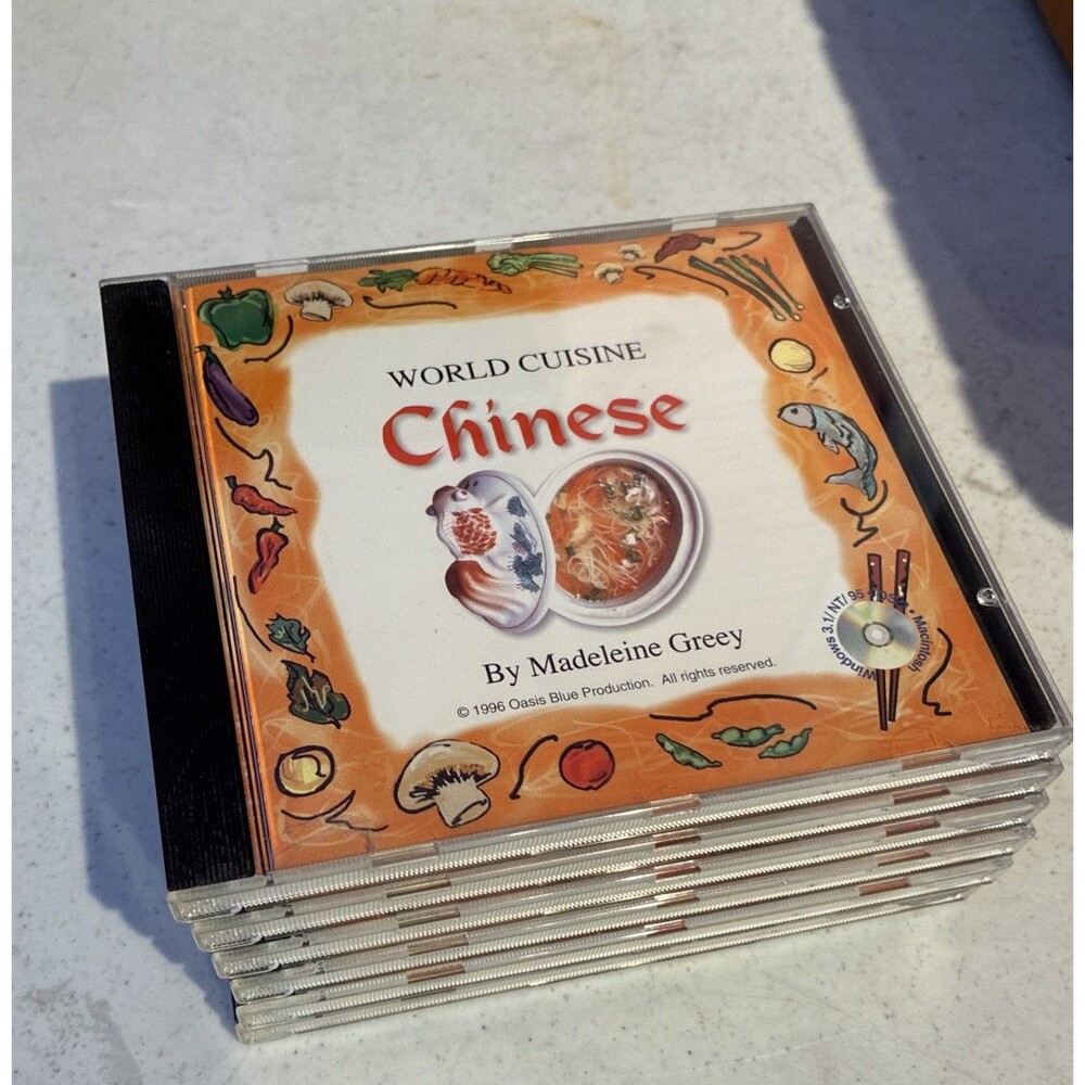 World Cuisine Cooking CD-ROM Lot of 6 Vintage 1996 Windows Mac Recipe Software